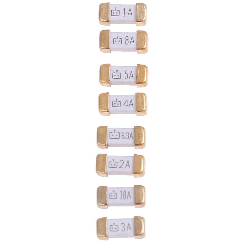 10 Pcs/lot Gold Foot 1808 125V SMD Fast Blow Fuse 0.5A 0.75A 1A 2A 3A 4A 5A 6.3A 8A 10A  0451 Ultra-rapid Fuses
