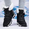 Fashion High-top Boots Women's Fur-lined Snow Boots Warm Cotton Shoes Winter Outdoor Hiking Sneakers Plush Walking Shoes