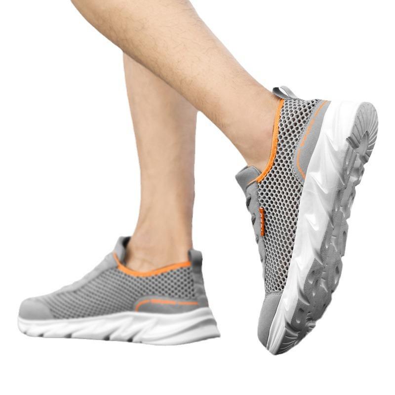 Breathable Sports Shoes Men's Summer New Large Size Mesh Casual Shoes Hollow Wading Running Shoes Men
