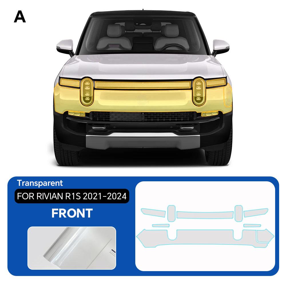 

For Rivian R1S 2021-2024 Hood Fender Precut Paint Protection Film Clear PPF TPU Anti Scratch Accessories Transparent Sticker Set