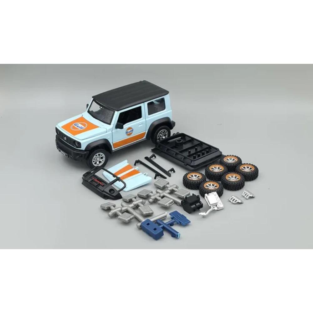 1/32 Suzuki Jimny Modified Car Model Die-Cast Gulf Co-branded Off-Road Vehicle Toys Children Boy Gift Collection Miniature