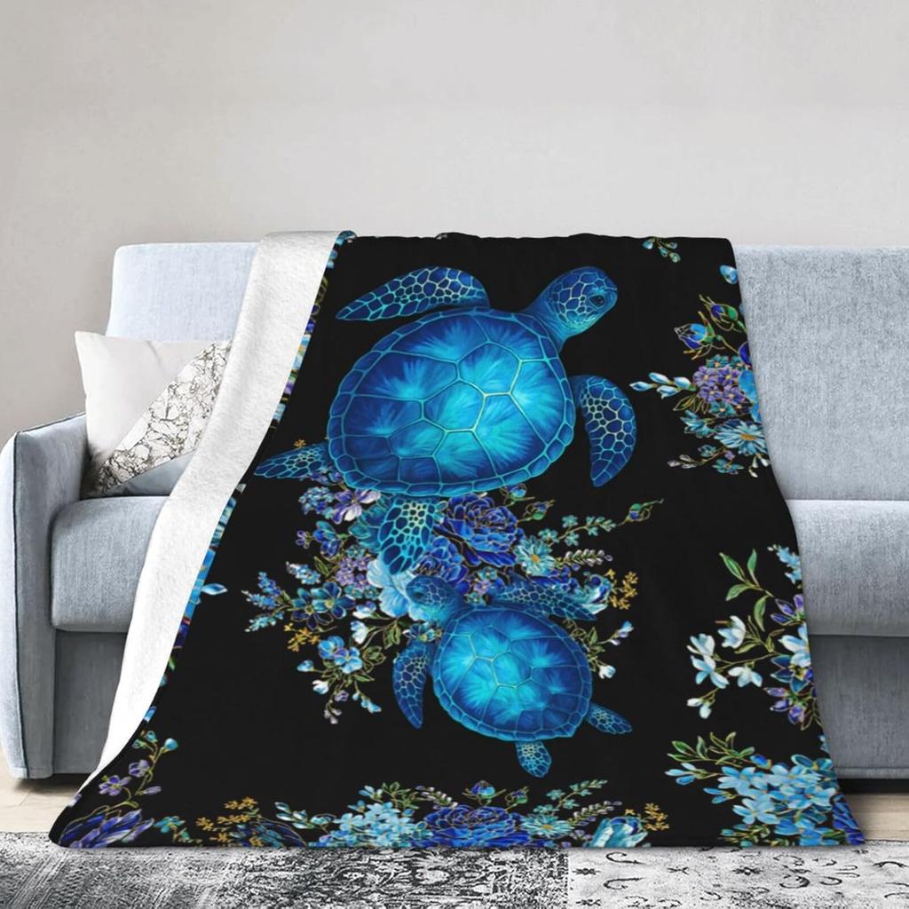 Horse Throw Blanket Super Soft Warm Floral Horse Blanket Cozy Plush Fleece Farm Stuffed Animal Horse Gifts Bedding Blanket