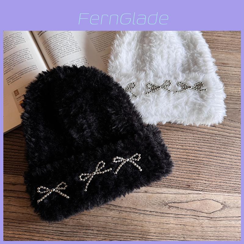 Knitted Winter Hat For Women With Plush Material And High Top Design For Cold Weather Comfort