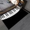 Schwarz-Weiß-Klaviertastatur-Design-Teppich für Wohnzimmer-Dekoration Geeignet für die Verwendung als Anti-Rutsch-Matte für Wohnzimmer, Schlafzimmer, Sofas