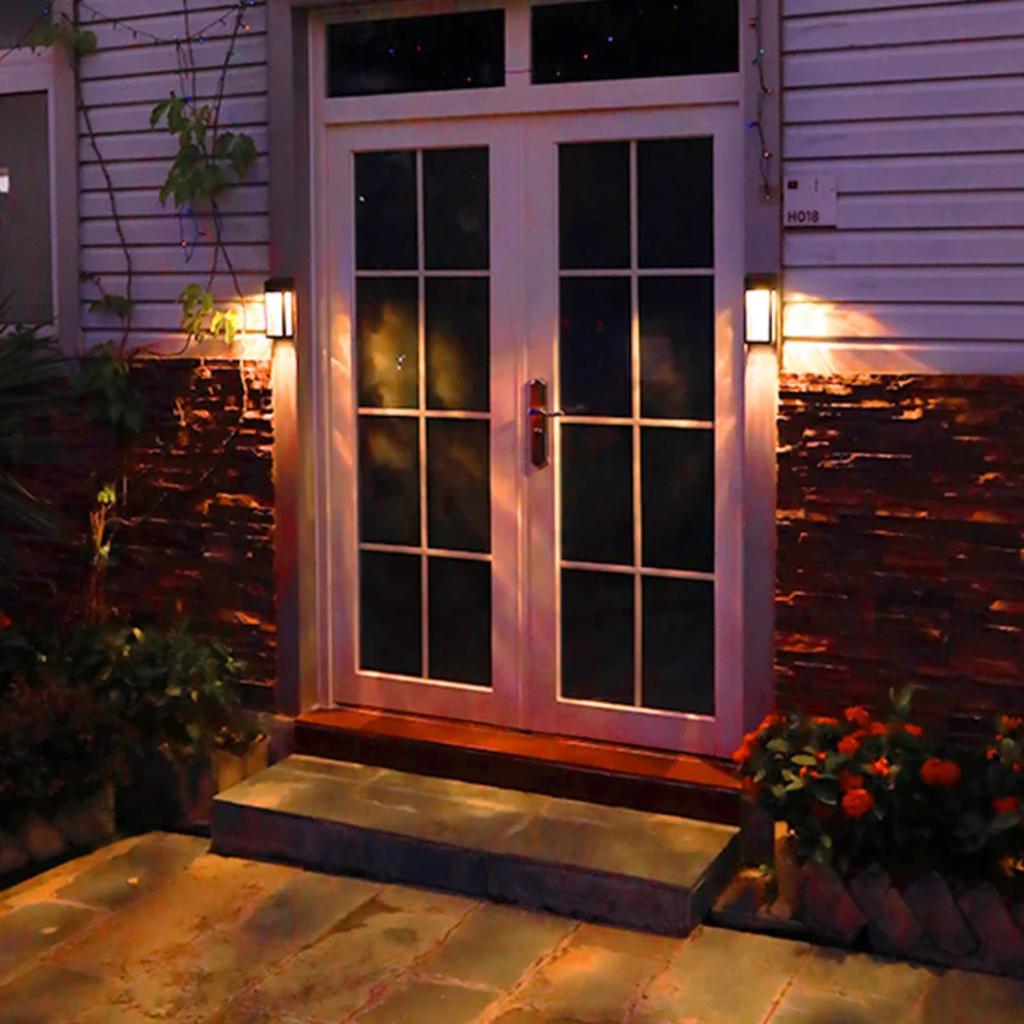 New LED Solar Wall Lamp Villa Entrance Garden Lamp High-end Modern Style Courtyard Decoration Outdoor Waterproof Solar Street Li