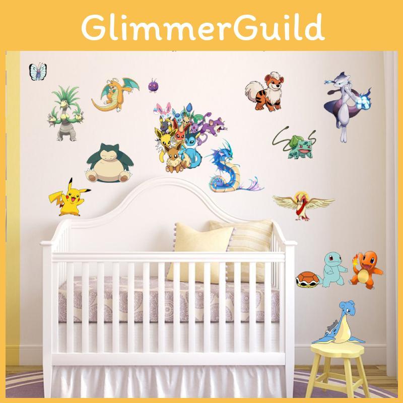 Pokmon Cartoon Wall Decor Pvc Material Bedroom Living Room Decoration Supplies
