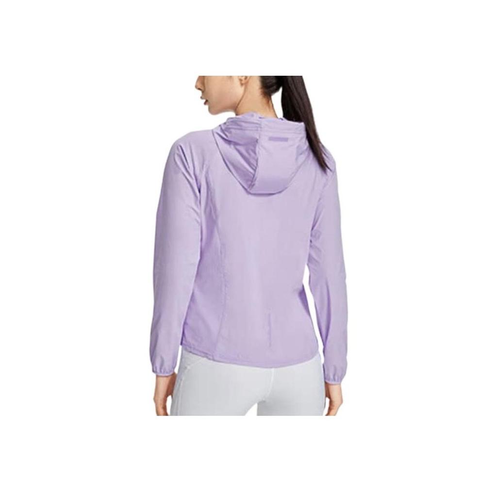 Li Ning Running Series Packable Stretch Long Sleeve Hooded Windbreaker Women Outerwear Lilac AFDS346-3