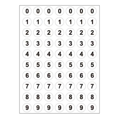 12 arkuszy 0-9 Naklejki z numerami Samoprzylepne Naklejki do scrapbookingu Okrągłe Etykiety Dekoracyjne Naklejki Biurowe Artykuły Szkolne