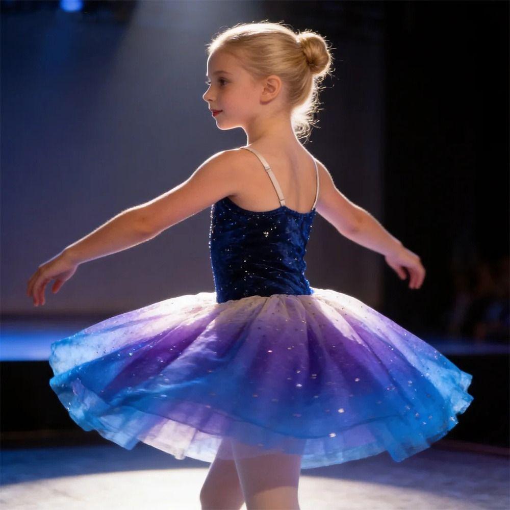 Adjustable Straps Kids Ballet Dress Sequin Princess Dress Fashion Ballet Tutu  Kids Girls