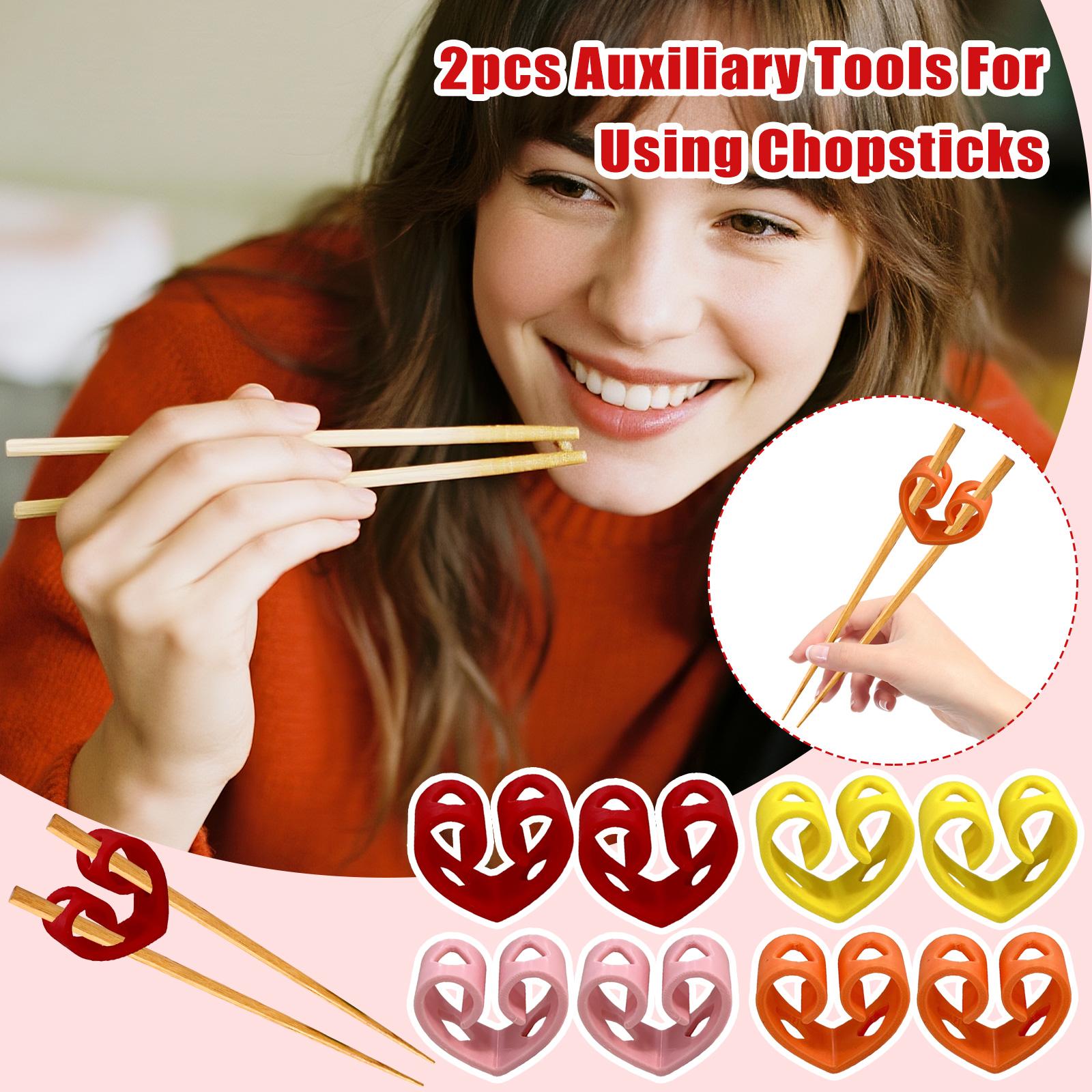 

2pcs Auxiliary Tools For Using Chopsticks One Size жёлтый