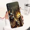 Anubis Egyptian God Case For Samsung A30,71,51,S9,10,20,Ultra,Lite,S22,FE,23,21,PIus,Transparent, Silicone