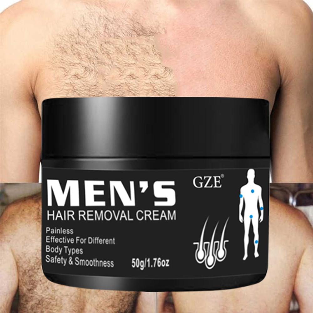 GZE glattende hårfjerningskrem for menn privat del ben under arm armhule bryst, menns helkroppshår fjerner krem