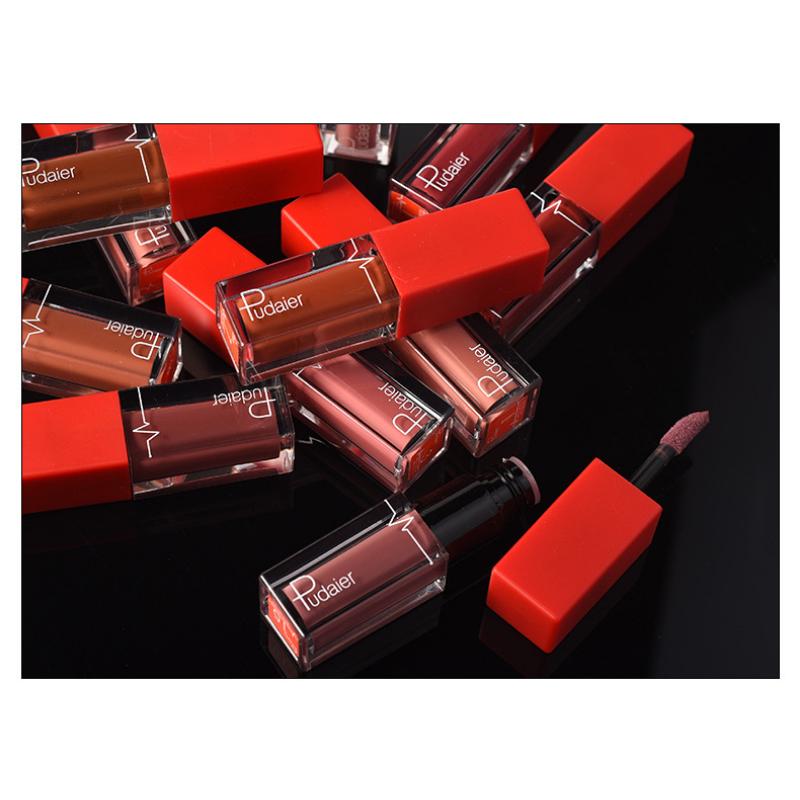 Pudaier 's New Non-stick Cup Lip Gloss Nude Matte Non-fading Lipstick Waterproof Lip Makeup
