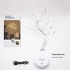 LED Bonsai Tree Lamp: Silver Branches with Pearls and Gold Leaf, Perfect for Christmas or Night Lighting