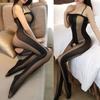 New Black Striped Body Stocking Women Sexy Lingerie Crotchless Fishnet Bodysuit Fancy Underwear Erotic Pajama Porn Sex Costume
