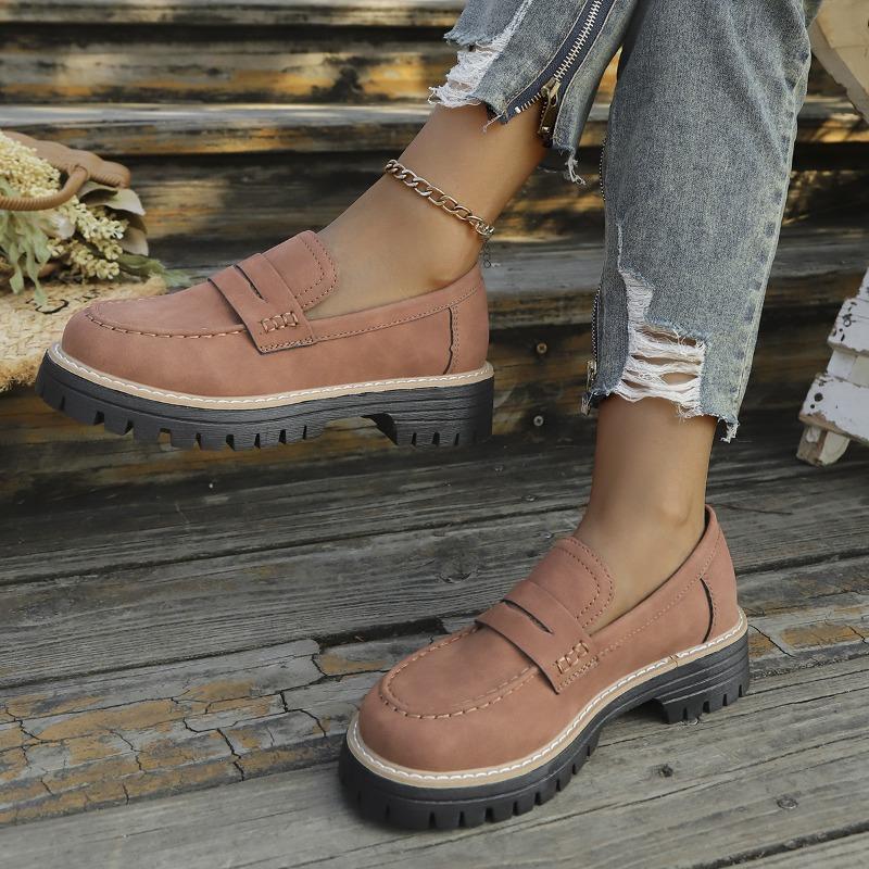 New Women's Shoes with Thick Heels and Soles, A Retro One-foot Style