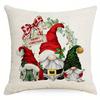 Home Decor Gnomes With Christmas Trees And Gifts Decor Pattern Cushion Cover Suitable For Sofa Bedroom Car Pillow Cover