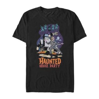T-shirt unisexe pour adulte Beetlejuice Maison Hantée Fête