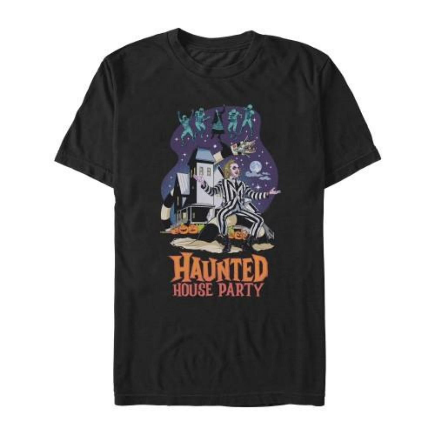 

Beetlejuice Unisex Adult Haunted House Party T-Shirt S чёрный