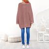 Fashion Women Casual Solid Long Sleeve Jumper V-Neck Lazy Loose Sweater Blouse