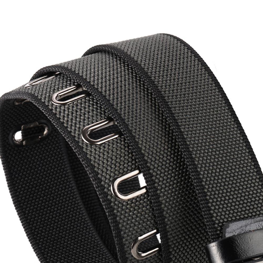 Fashion Nylon Waistband Belt Metal Buckle Gift Men's Belt Alloy Needle Buckle Decorative Belt