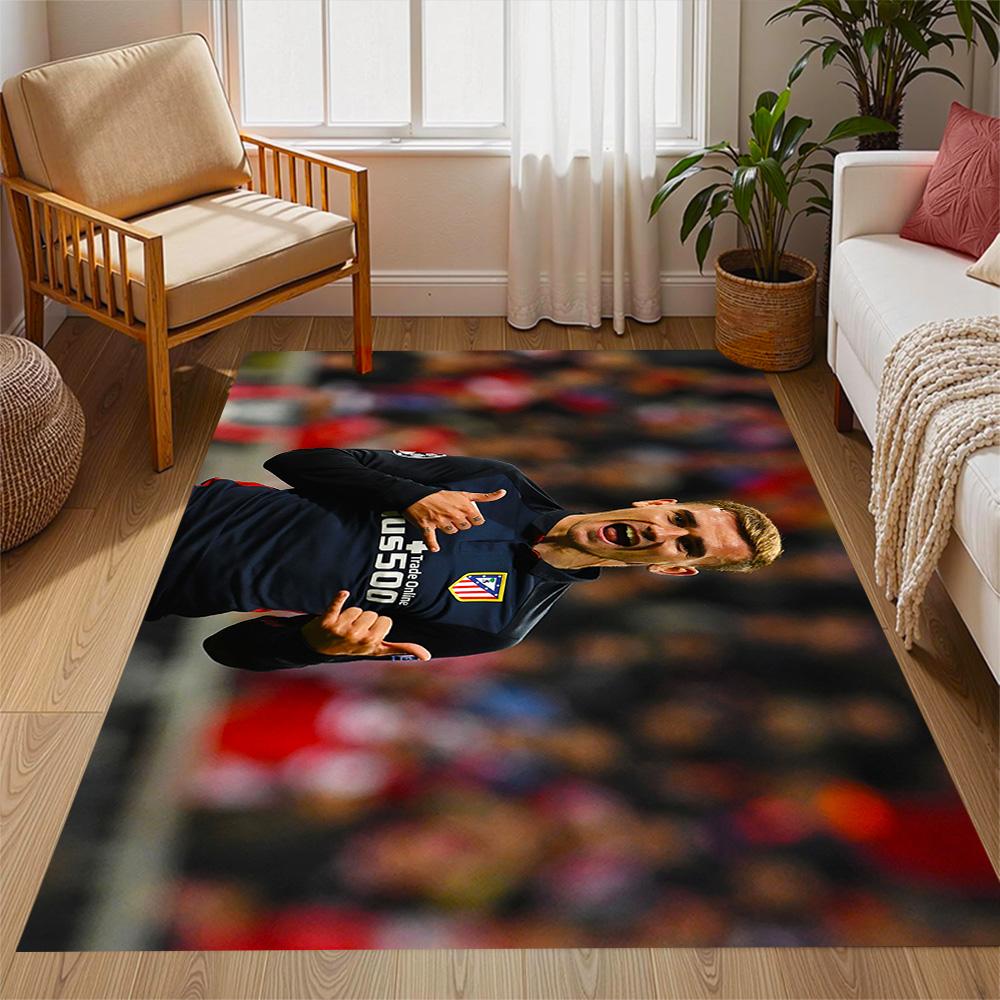 Griezmann's Jersey Floor Mat Design for Balcony Entryway Outdoor Playrooms Anti-slip Rug Anime Office Decor Wedding Party Gift