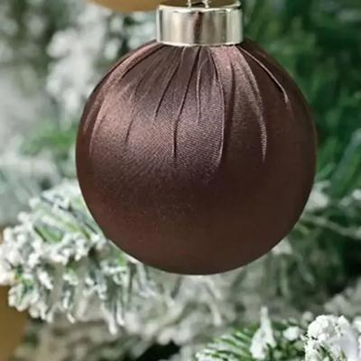12 pièces 6cm Boules de Noël en Velours Brillant Ornements Accroches de Noël en Velours Brillant Pour Décoration Festive