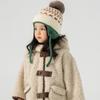 Jacquard Baby Knitted Hat Hairball Kids Earmuffs Cap Fashion Children Beanies Cap  Windproof
