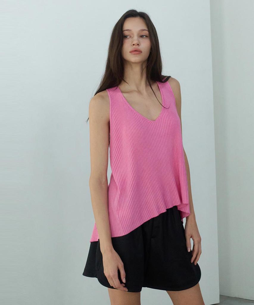 Lense Back Open Ribbon Knit Pink