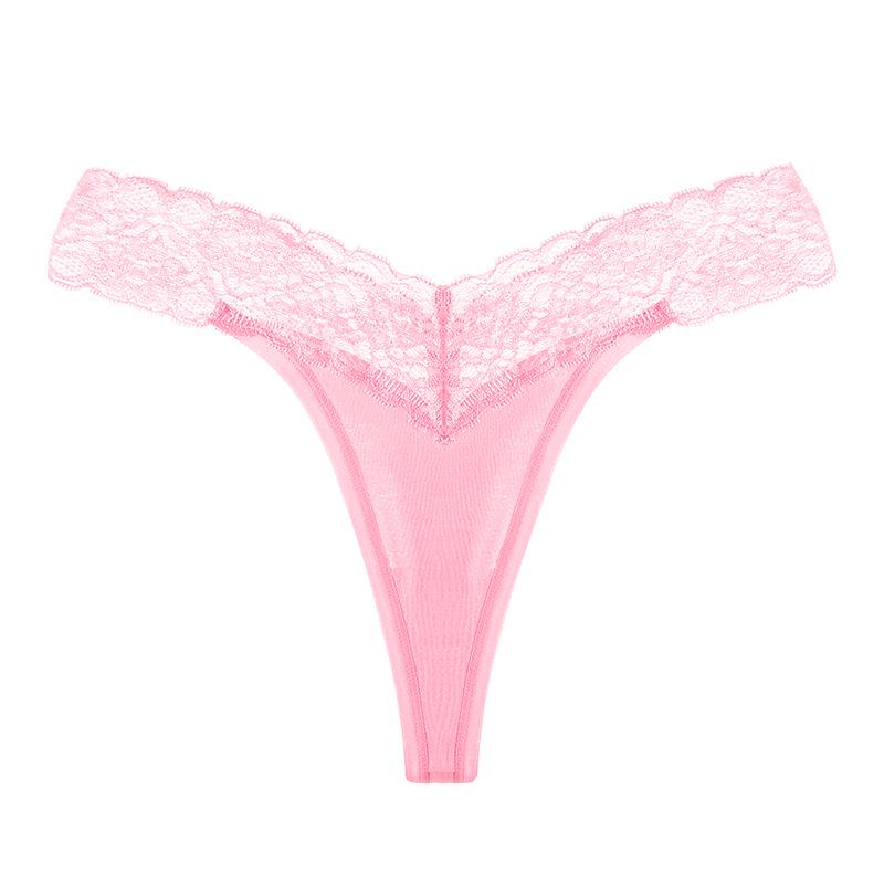 European & American Plus Size Lace Low Waist Sexy Thong - Women's Summer Breathable Temptation Panties