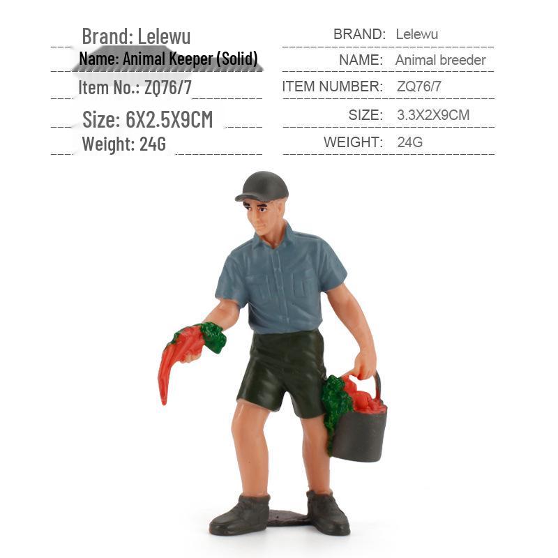 Cross-Border Farm Scene Worker Doll: Female Farmer with Shovel Ornament for Model Landscaping