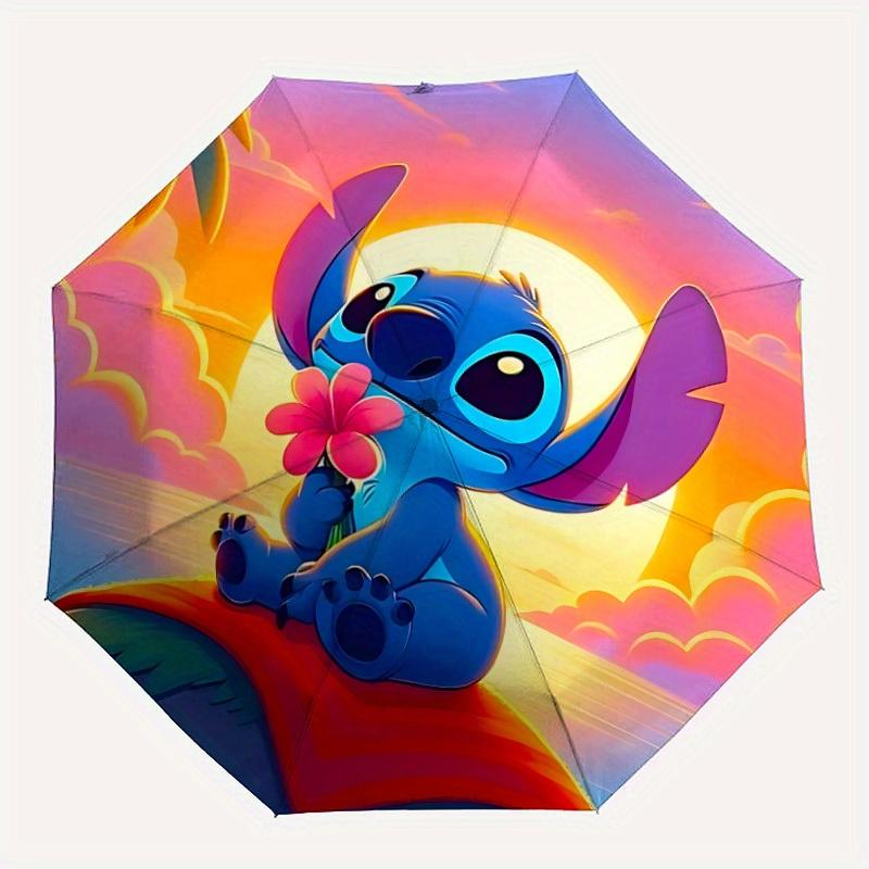 

1pc Stitch Automatic Open/close Folding Umbrella, Compact Portable Travel Umbrella, Perfect Gift for FriendsCute Umbrella yy250812032