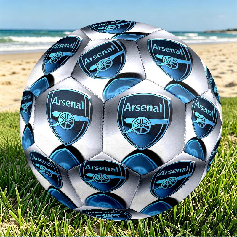 Football Team F.C Print Size 5 Soccer Ball, PU Wear Resistant Football for Match Training and Daily Practice, Birthday Gift for Soccer Fans