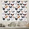 2 pieces - Colorful rooster and hen pattern printed curtains   window decorations   home decorations   room decorations