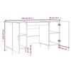 VidaXL Bureau gris béton 140x50x75 cm bois d'ingénierie 829568