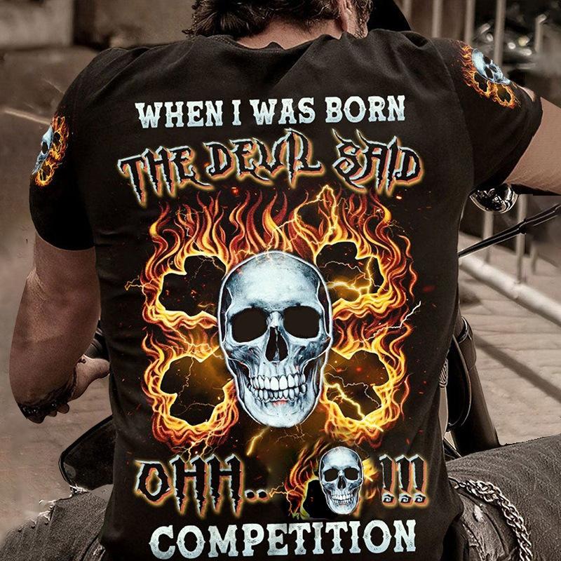 Sommar T-shirt Hip Hop Serie Digital 3D Tryckt Herr Street Kortärmad Sport T-shirts Man Topp