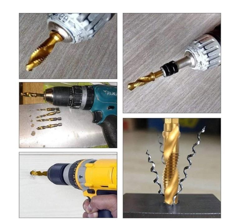 High Quality Plated Hex Shank Tap Drill Bit for Precise Threaded Holes