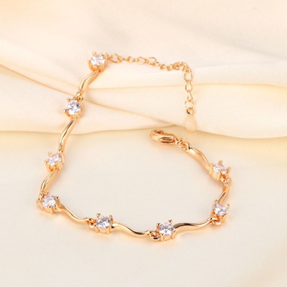 2pcs Adjustable Couple Bracelets Rhinestone Light Luxury Bracelet  Wedding Anniversary