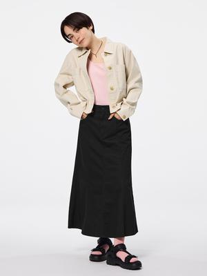 Fusta Maxi Evazată+ec Lungime Scurtă 85,0 - 89,0 Cm 