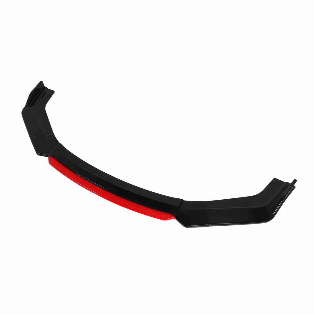 6PCS Front Bumper Lip Separator With Red Front Lip Glossy Black Bumper Lip Diffuser Splitter Universal For Accord Civic