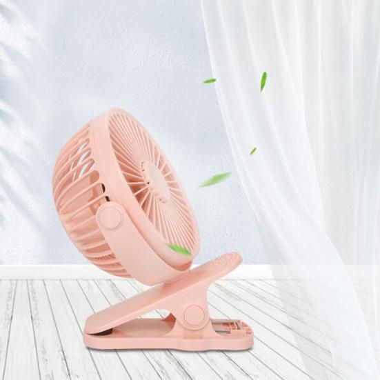 Desktop Fan Clip Type USB Powered/Rechargeable 360 Degree Rotatable Small 3 Speeds Low Noise Large Airflow Mini Fan Home Supplies