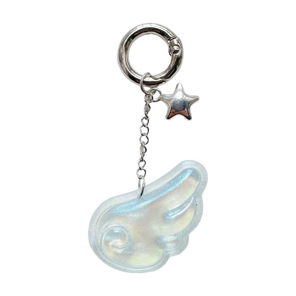 Angel Wing Keychain Acrylic Charm For Keys Bags Backpack Decoration Creative Gift for Friends Family Protections Symbol