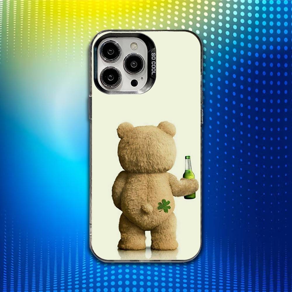 T-Teddy Bear Movie Ted Phone Case For iPhone 16,15,14,13,12,11,Mini,Pro,SE,MAX White Matte Shockproof Cover