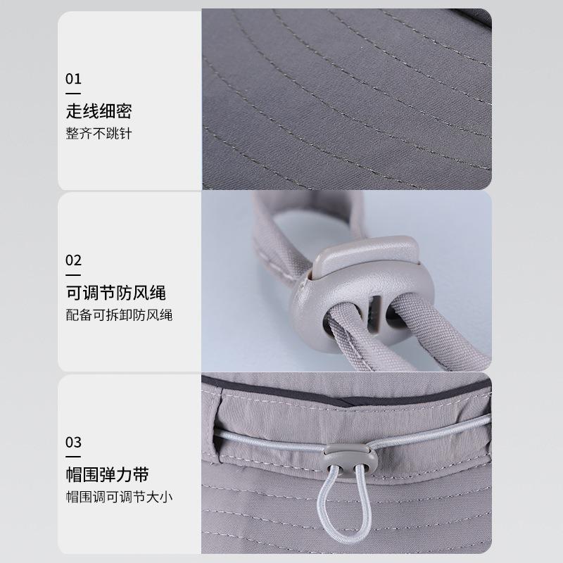 Summer anti-ultraviolet sun hat parent-child outdoor big eaves bucket hat breathable anti-splashing water sunscreen hat for boys and girls