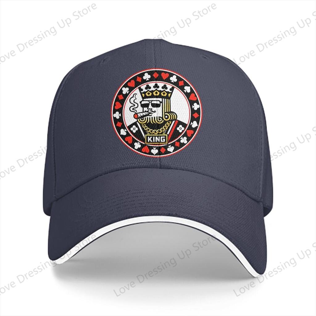 Summer Hip Hop Gambling King Poker King Baseball Cap Adjustable Personality Golf Hat Outdoor Sunshade Hats Unisex Gift