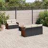 VidaXL Garden Lounge Set with Cushions 6 Pcs, Patio Sofas, Patio Furniture Set, Outdoor Furniture, Black 3227463