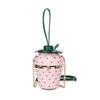 Women's bag 2025 new Mori fashion rivet personalized shoulder bag ins crossbody strawberry shape small round bag