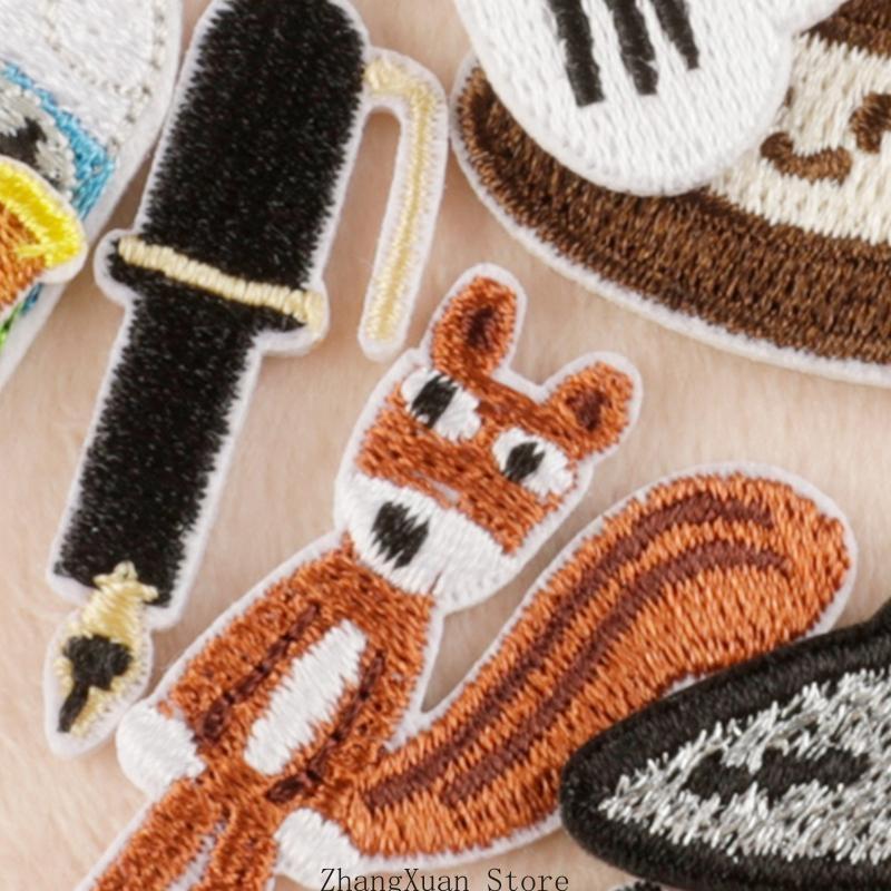 11 Pcs Pen Repair Patches Cartoon Animal Iron on Embroidered Patches Lovely Cats Sewing Patches for Clothes Hat