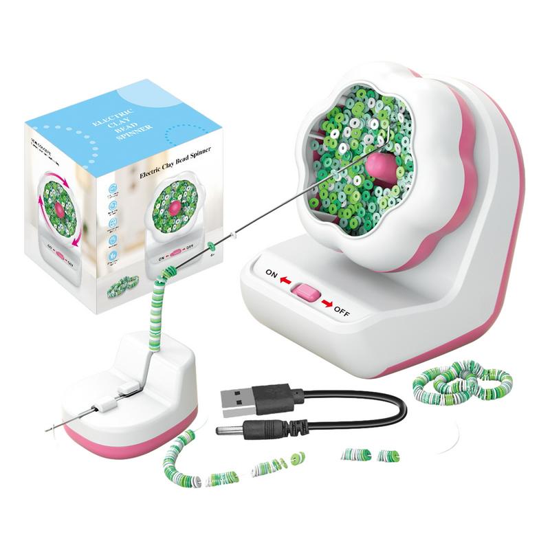 Filo per perline elettrico per la creazione di gioielli Macchina automatica per infilare perline Ciotola per perline Filo per perline di argilla Macchina per la creazione di braccialetti