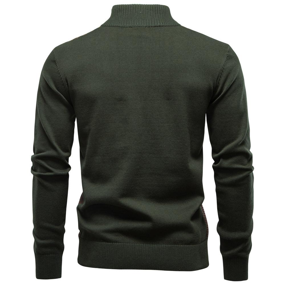 Polo Ralph Lauren 2025 Autumn/Winter Embroidery New Half Zipper Men's Stand Up Collar Cotton Sweater Business Casual Knitted Sweater